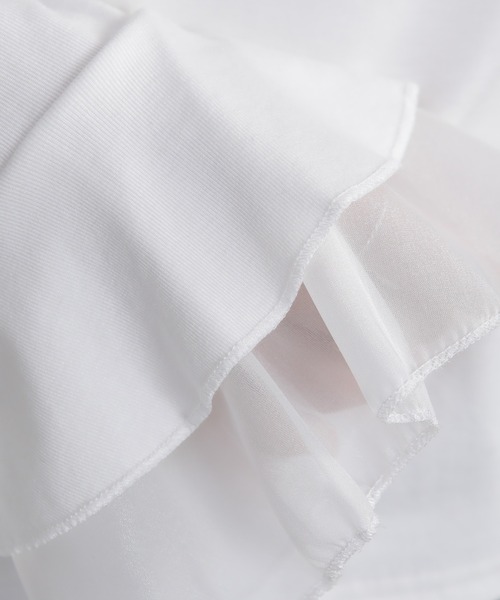pumpkin port（パンプキンポート）の「袖口フレア クルーネック長袖Tシャツ（Tシャツ/カットソー・レディース・ホワイト/ブラック/ブラウン/グレー・M）」の13枚目の写真