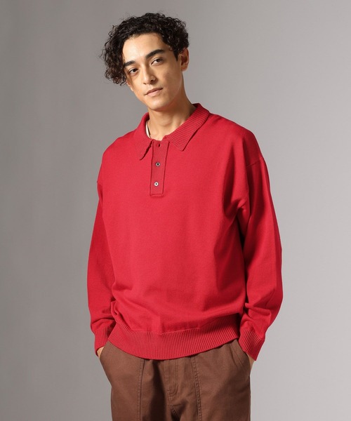 BAYFLOW（ベイフロー）の「ニットポロシャツ（ポロシャツ・メンズ・レッド/ブラック/ブラウン・LARGE/MEDIUM）」の18枚目の写真