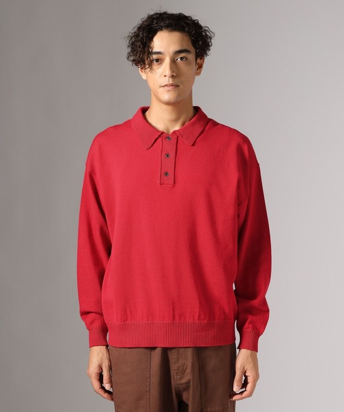 BAYFLOW（ベイフロー）の「ニットポロシャツ（ポロシャツ・メンズ・レッド/ブラック/ブラウン・LARGE/MEDIUM）」の13枚目の写真