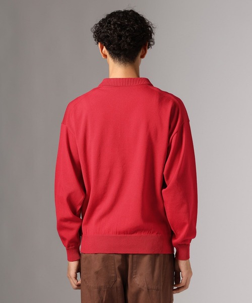 BAYFLOW（ベイフロー）の「ニットポロシャツ（ポロシャツ・メンズ・レッド/ブラック/ブラウン・LARGE/MEDIUM）」の4枚目の写真