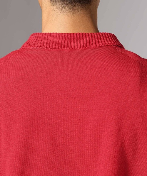 BAYFLOW（ベイフロー）の「ニットポロシャツ（ポロシャツ・メンズ・レッド/ブラック/ブラウン・LARGE/MEDIUM）」の5枚目の写真