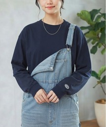 【DISCUS ATHLETIC/ディスカス アスレチック】USAコットン ヘビーウエイト ワンポイントワッペン刺繍 無地クルーネックロングスリーブTシャツ ユニセックス