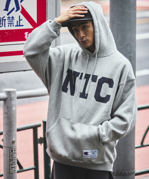 NAUTICA（ノーティカ）の「NAUTICA/ノーティカ Champion × NAUTICA NTC sweat hoodie（パーカー・メンズ・グレー/ブラック/ネイビー・LARGE/X-LARGE/XX-LARGE/MEDIUM）」の4枚目の写真