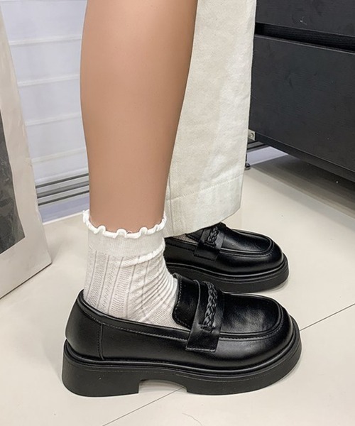 Miniministore(ミニミニストア)の「厚底ローファーレディース 韓国風美脚脚長(ローファー・レディース・ブラウン/ブラック・24.5cm/24.0cm/23.5cm/23.0cm/22.5cm)」の6枚目の写真
