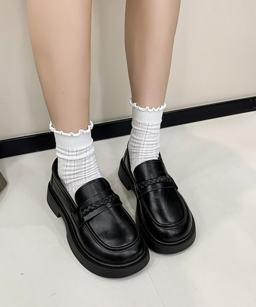Miniministore(ミニミニストア)の「厚底ローファーレディース 韓国風美脚脚長(ローファー・レディース・ブラウン/ブラック・24.5cm/24.0cm/23.5cm/23.0cm/22.5cm)」の20枚目の写真