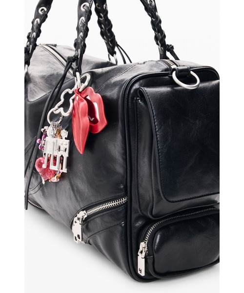 Desigual(デシグアル)の「Patch Urban Tote Bag / パッチアーバントートバッグ(ボストンバッグ・レディース・ブラック・FREE)」の4枚目の写真