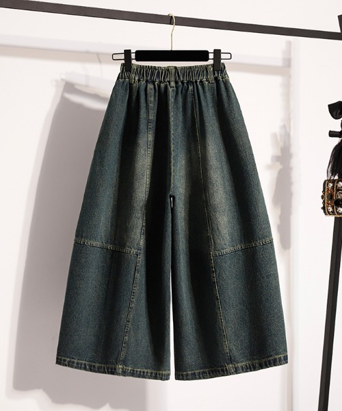 AMAJI(アマジ)の「切替テーパード デニムパンツ(デニムパンツ・レディース・ライトブルー/ネイビー・X-LARGE/LARGE)」の2枚目の写真
