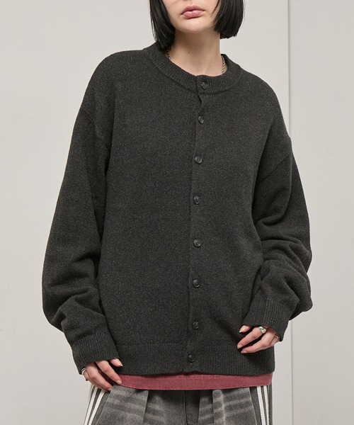 Alfred Alex】Mix Yarn Knit Cardigan / オーバーサイズ ミックス