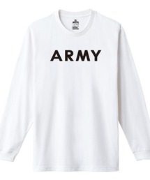 Ol' Basics(オール・ベーシックス) 長袖Tシャツ ARMY アーミー ミリタリー ロゴ プリント 袖リブ ロンT ロングTシャツ トップス カットソー メンズ ユニセックス