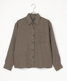 TCオンブレネルチェック クロップドシャツ