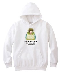 Moftique(モフティック) プルパーカー スウェット 裏毛 ウロコインコ ブルーパイナップル 鳥 ペット アニマル プリント トップス メンズ ユニセックス