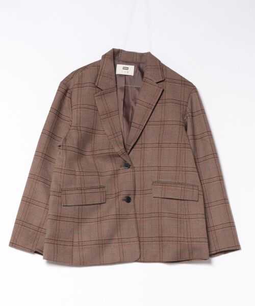 EDWIN(エドウィン)の「EDWIN LADIES テイラードジャケット(テーラードジャケット・レディース・グレー系その他/グリーン系その他/チェック・FREE)」の2枚目の写真