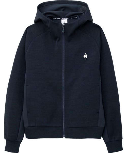le coq sportif（ルコックスポルティフ）の「ルコックスポルティフ le coq sportif アクティブスウェット フード付きフルジップ（パーカー・レディース・ネイビー/ベージュ・M/L/XL）」の2枚目の写真