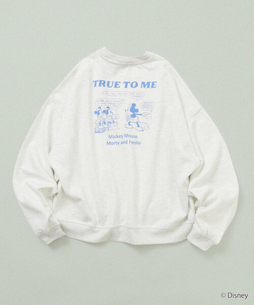 FREAK'S STORE(フリークスストア)の「限定展開 MICKEY 別注 ビックシルエット TRUEtoME スウェット(スウェット・メンズ・ブラウン/ピンク/チャコールグレー/グレー・SMALL/MEDIUM/LARGE)」の1枚目の写真