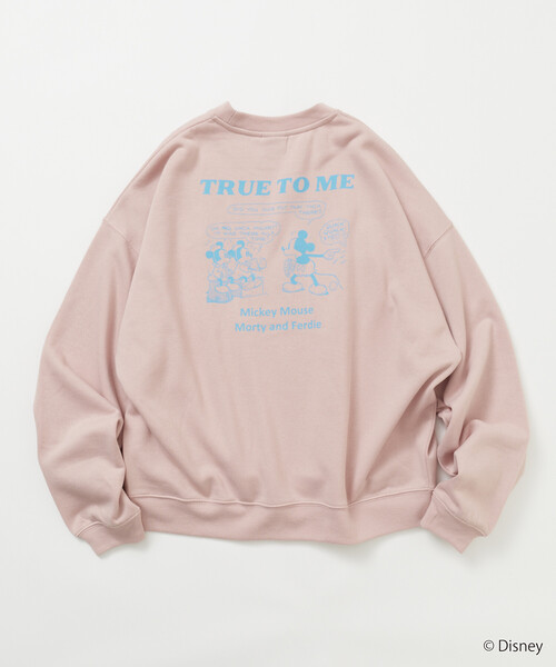 FREAK'S STORE(フリークスストア)の「限定展開 MICKEY 別注 ビックシルエット TRUEtoME スウェット(スウェット・メンズ・ブラウン/ピンク/チャコールグレー/グレー・SMALL/MEDIUM/LARGE)」の17枚目の写真