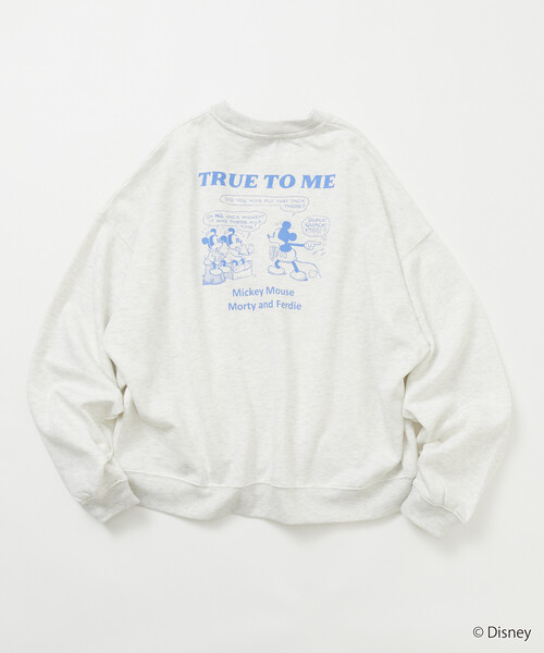 FREAK'S STORE(フリークスストア)の「限定展開 MICKEY 別注 ビックシルエット TRUEtoME スウェット(スウェット・メンズ・ブラウン/ピンク/チャコールグレー/グレー・SMALL/MEDIUM/LARGE)」の20枚目の写真