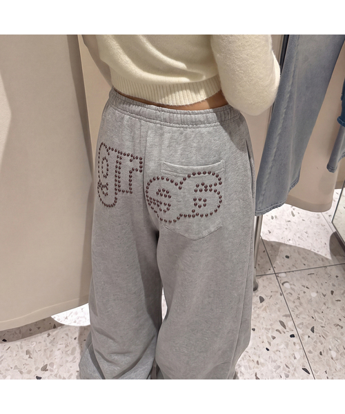 セール】[UNISEX]STUD GRAE トレーニング ワイドパンツ_Gray