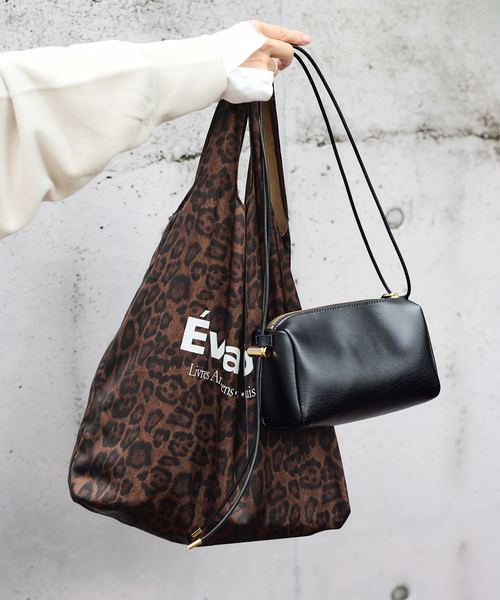 FRAMeWORK(フレームワーク)の「SKIN/スキン MINI BAG レオパードパッカブルTOTE付き(ショルダーバッグ・レディース・ブラック/ブラウン・FREE)」の8枚目の写真