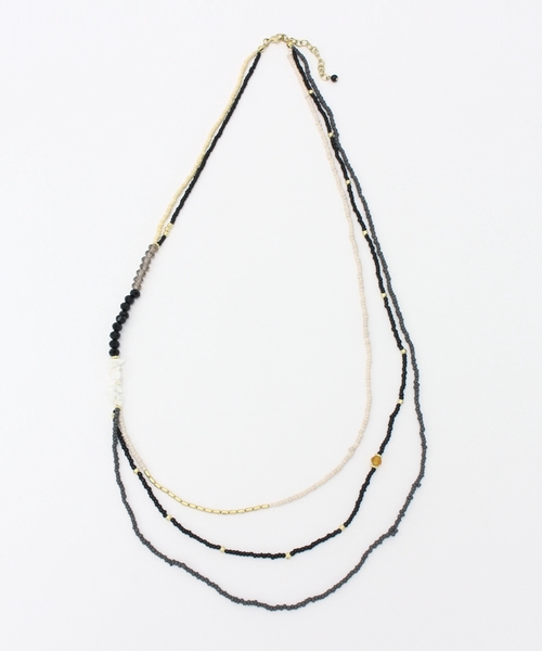 チャイハネ(チャイハネ)の「【チャイハネ】サリシュネックレス(ネックレス・レディース・グリーン/ターコイズブルー/グレー・FREE)」の1枚目の写真