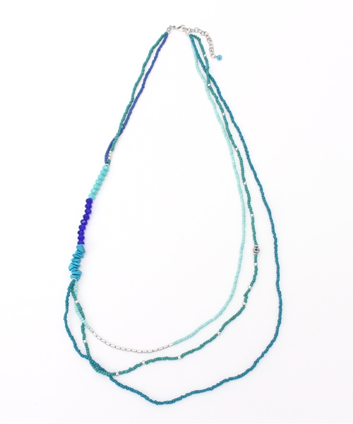 チャイハネ(チャイハネ)の「【チャイハネ】サリシュネックレス(ネックレス・レディース・グリーン/ターコイズブルー/グレー・FREE)」の3枚目の写真