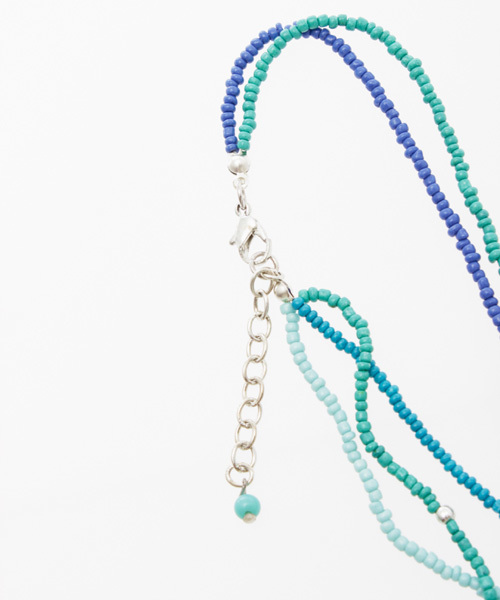 チャイハネ(チャイハネ)の「【チャイハネ】サリシュネックレス(ネックレス・レディース・グリーン/ターコイズブルー/グレー・FREE)」の5枚目の写真