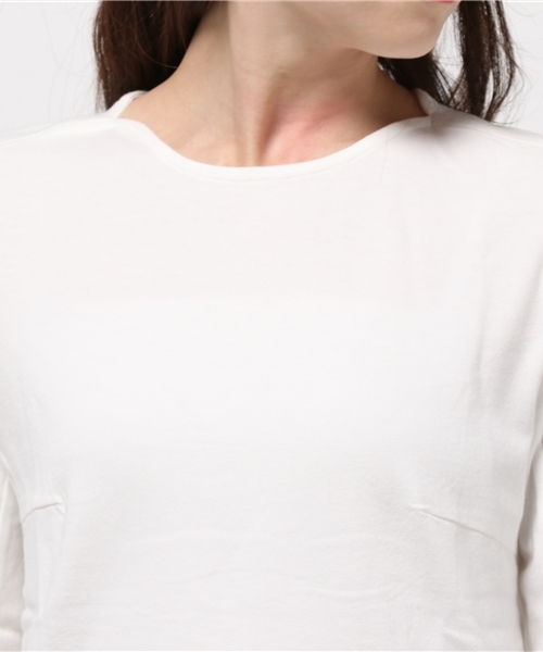 MOUSSY（マウジー）の「HALF ROUND SLEEVE TOPS（Tシャツ/カットソー・レディース・ピンク/ライトグレー/グリーン/ホワイト/ライトブラック・FREE）」の9枚目の写真