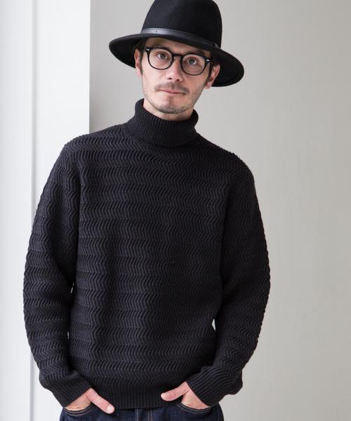 green label relaxing（グリーンレーベルリラクシング）の「■■■【WEB限定】BC ★★AC/W BULKY タートルネック ニット（ニット/セーター・メンズ・オリーブ/ブラック/オフホワイト・LARGE/X-LARGE/SMALL/MEDIUM）」の2枚目の写真