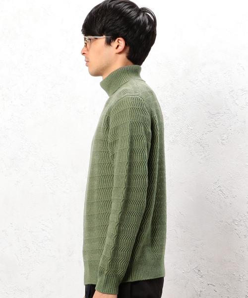 green label relaxing（グリーンレーベルリラクシング）の「■■■【WEB限定】BC ★★AC/W BULKY タートルネック ニット（ニット/セーター・メンズ・オリーブ/ブラック/オフホワイト・LARGE/X-LARGE/SMALL/MEDIUM）」の6枚目の写真