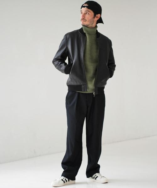 green label relaxing（グリーンレーベルリラクシング）の「■■■【WEB限定】BC ★★AC/W BULKY タートルネック ニット（ニット/セーター・メンズ・オリーブ/ブラック/オフホワイト・LARGE/X-LARGE/SMALL/MEDIUM）」の7枚目の写真