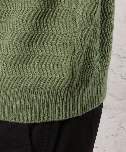 green label relaxing（グリーンレーベルリラクシング）の「■■■【WEB限定】BC ★★AC/W BULKY タートルネック ニット（ニット/セーター・メンズ・オリーブ/ブラック/オフホワイト・LARGE/X-LARGE/SMALL/MEDIUM）」の19枚目の写真