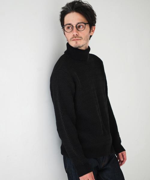 green label relaxing（グリーンレーベルリラクシング）の「■■■【WEB限定】BC ★★AC/W BULKY タートルネック ニット（ニット/セーター・メンズ・オリーブ/ブラック/オフホワイト・LARGE/X-LARGE/SMALL/MEDIUM）」の14枚目の写真