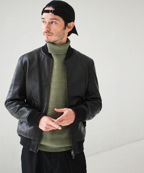 green label relaxing（グリーンレーベルリラクシング）の「■■■【WEB限定】BC ★★AC/W BULKY タートルネック ニット（ニット/セーター・メンズ・オリーブ/ブラック/オフホワイト・LARGE/X-LARGE/SMALL/MEDIUM）」の15枚目の写真