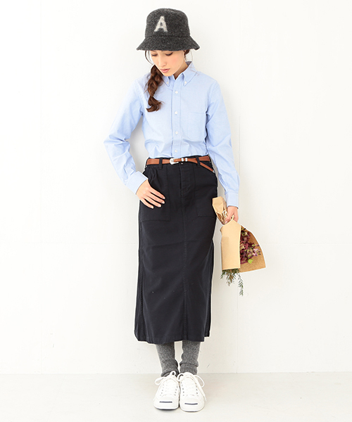 BEAMS BOY（ビームスボーイ）の「【FUDGE5月号掲載】BEAMS BOY / 4ポケットミリタリー マキシスカート（スカート・レディース・オリーブ/ネイビー/ホワイト/カーキ・0/1/2）」の15枚目の写真