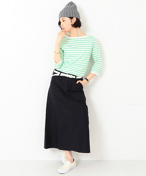 BEAMS BOY（ビームスボーイ）の「【FUDGE5月号掲載】BEAMS BOY / 4ポケットミリタリー マキシスカート（スカート・レディース・オリーブ/ネイビー/ホワイト/カーキ・0/1/2）」の16枚目の写真