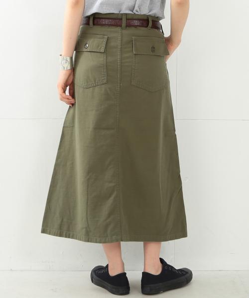 BEAMS BOY（ビームスボーイ）の「【FUDGE5月号掲載】BEAMS BOY / 4ポケットミリタリー マキシスカート（スカート・レディース・オリーブ/ネイビー/ホワイト/カーキ・0/1/2）」の19枚目の写真