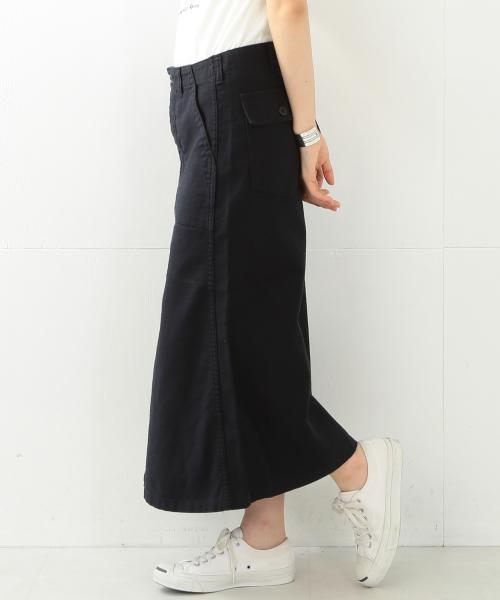 BEAMS BOY（ビームスボーイ）の「【FUDGE5月号掲載】BEAMS BOY / 4ポケットミリタリー マキシスカート（スカート・レディース・オリーブ/ネイビー/ホワイト/カーキ・0/1/2）」の21枚目の写真