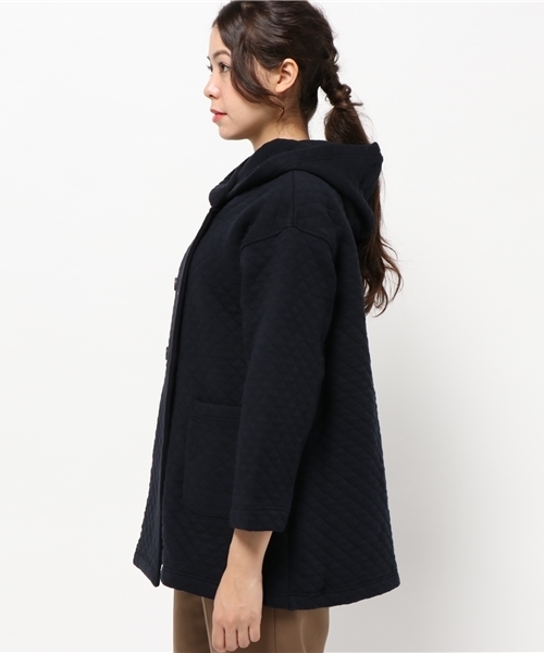 LBC（エルビーシー）の「中綿キルティングフードダブルコート（その他アウター・レディース・ネイビー/チャコールグレー/オリーブ/ブラウン・MEDIUM）」の6枚目の写真