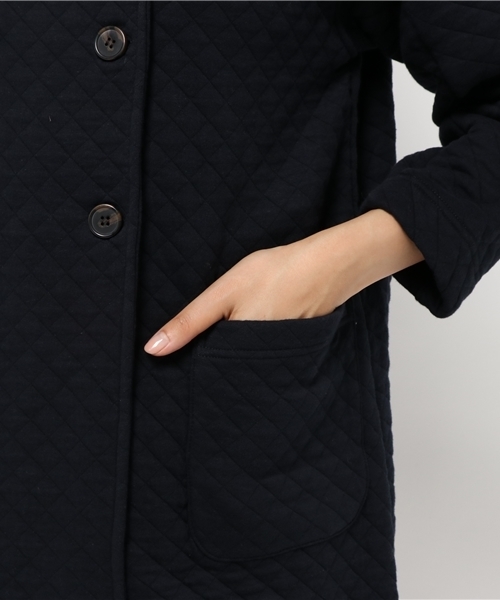 LBC（エルビーシー）の「中綿キルティングフードダブルコート（その他アウター・レディース・ネイビー/チャコールグレー/オリーブ/ブラウン・MEDIUM）」の11枚目の写真