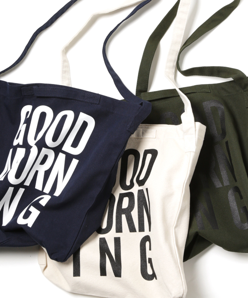 BLUE CHIP(ブルーチップ)の「GOOD MORNING 2WAYBAG(トートバッグ・メンズ・オリーブ/ホワイト/ネイビー・FREE)」の5枚目の写真