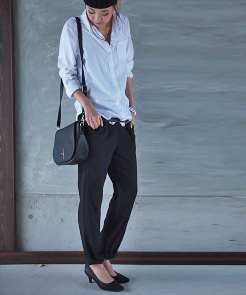 antiqua(アンティカ)の「シンプルデザインパンツ(その他パンツ・レディース・ブラック/カーキ/ベージュ/グレー・M)」の9枚目の写真