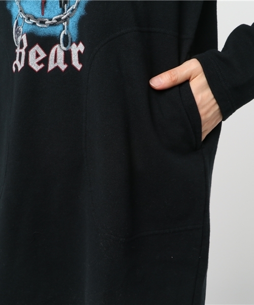 HYSTERIC GLAMOUR(ヒステリックグラマー)の「BEAR HEAD2 pt PK(ワンピース・レディース・ブラック・FREE)」の2枚目の写真