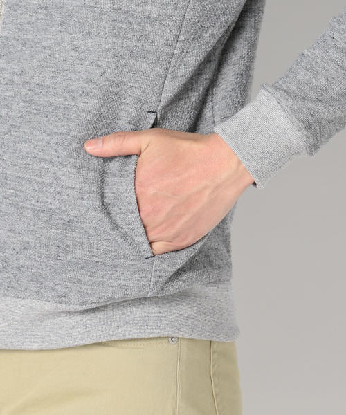 SHIPS（シップス）の「SC: NEW ラッチパイル ジップ カーディガン(ブルゾン)（カーディガン/ボレロ・メンズ・ベージュ/ネイビー/チャコールグレー/オリーブ・SMALL/LARGE/MEDIUM/X-LARGE）」の13枚目の写真