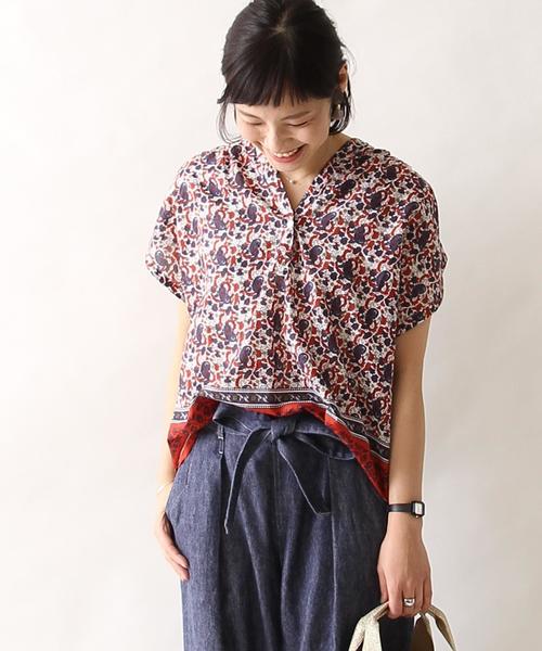 coen（コーエン）の「【Market】ボイルスキッパーブラウス（シャツ/ブラウス・レディース・オリーブ/ネイビー/コバルトブルー/レッド・FREE）」の4枚目の写真