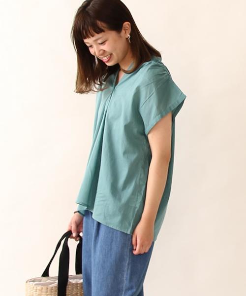 coen（コーエン）の「【Market】ボイルスキッパーブラウス（シャツ/ブラウス・レディース・オリーブ/ネイビー/コバルトブルー/レッド・FREE）」の2枚目の写真