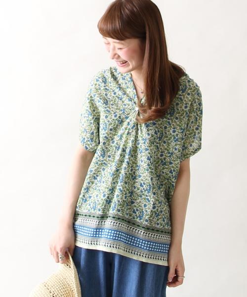 coen（コーエン）の「【Market】ボイルスキッパーブラウス（シャツ/ブラウス・レディース・オリーブ/ネイビー/コバルトブルー/レッド・FREE）」の3枚目の写真