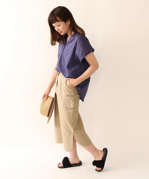 coen（コーエン）の「【Market】ボイルスキッパーブラウス（シャツ/ブラウス・レディース・オリーブ/ネイビー/コバルトブルー/レッド・FREE）」の7枚目の写真