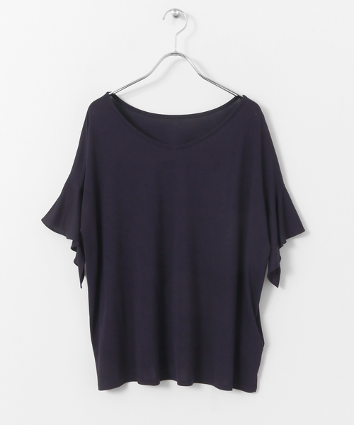 URBAN RESEARCH DOORS（アーバンリサーチドアーズ）の「DOORS フリルスリーブワイドプルオーバー（Tシャツ/カットソー・レディース・ネイビー/ホワイト/ブラウン/グレー・ONE）」の20枚目の写真