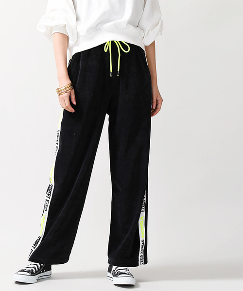 VISION STREET WEAR(ヴィジョンストリートウェア)の「∴WEGO/VISION別注ベロアラインパンツ(スウェットパンツ・レディース・レッド/イエロー・FREE)」の15枚目の写真