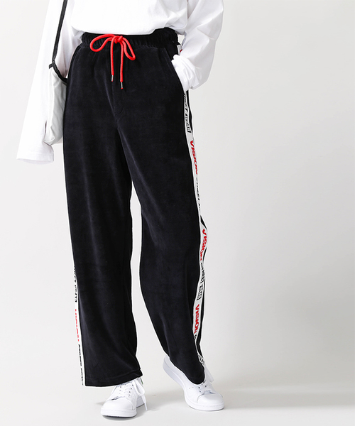 VISION STREET WEAR(ヴィジョンストリートウェア)の「∴WEGO/VISION別注ベロアラインパンツ(スウェットパンツ・レディース・レッド/イエロー・FREE)」の19枚目の写真