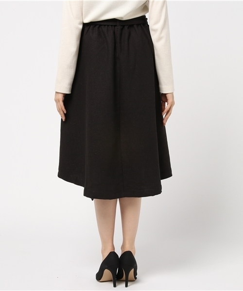 MERLOT（メルロー）の「ヘリンボーンアシメタックフレアスカート660-7527（スカート・レディース・ホワイト/ブラウン/チャコールグレー・FREE）」の5枚目の写真